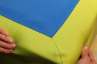 Schaumstoffbett Weichschaumbett eckig- groß mit wasserabweisende Matratze