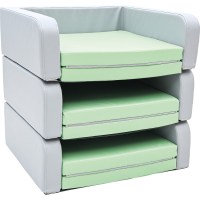 Stapelbare Klappbettliege mit wasserabweisende Klappmatratze