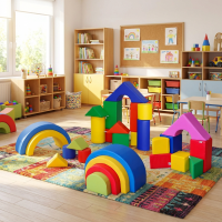 Regenbogen-Softbausteine XXL 4er-Set