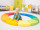 Sitzkissen Regenbogen 12 er Satz mit Antirutschboden