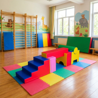 Krippen Bewegungsparcours mit Schwebebalken 7-tlg.