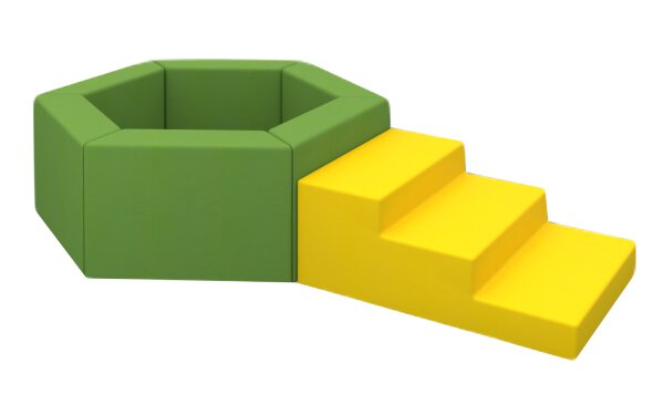 Bällebad Ø 120 cm mit Treppe 2-tlg.