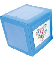 Würfel mit Einstecktaschen 20x20 cm blau