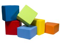 XXL Schaumstoff Bunte Quader 40x40x25 cm 6er-Set