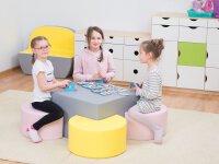 Tisch- und Hockerset Schaumstoff-Sitzgruppe 5-tlg.