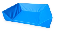 Wickeltischauflage mit Schutzkanten 101 cm x 25 cm Aufkantung blau