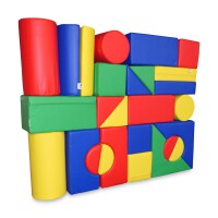 29-tlg Kindergarten XXL Großbausteine inkl. Mattenhüllen mit Griffen