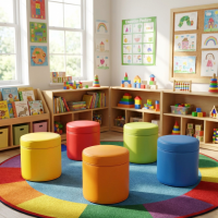 4 er Set XXL Sitzhocker Rundsäule 30xØ30 cm