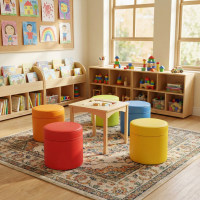 4 er Set XXL Sitzhocker Rundsäule 30xØ30 cm