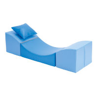 Liegesofa Klappwürfel mit 1 Kissen im Set blau