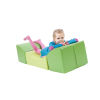 Liegesofa Klappwürfel mit 1 Kissen im Set grün