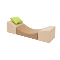 Liegesofa Klappwürfel mit 1 Kissen im Set natur