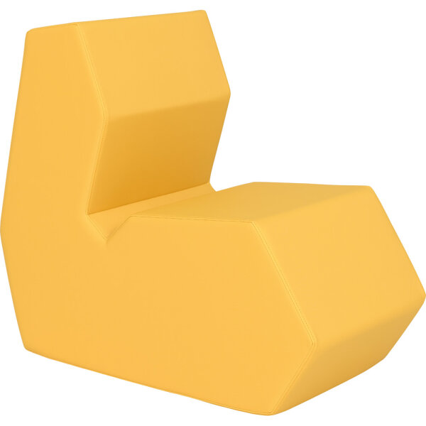 Shape Sitzhocker mit Rückenlehne gelb